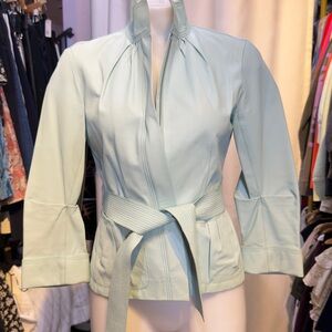 Carlisle Pastel aqua Leather Jacket